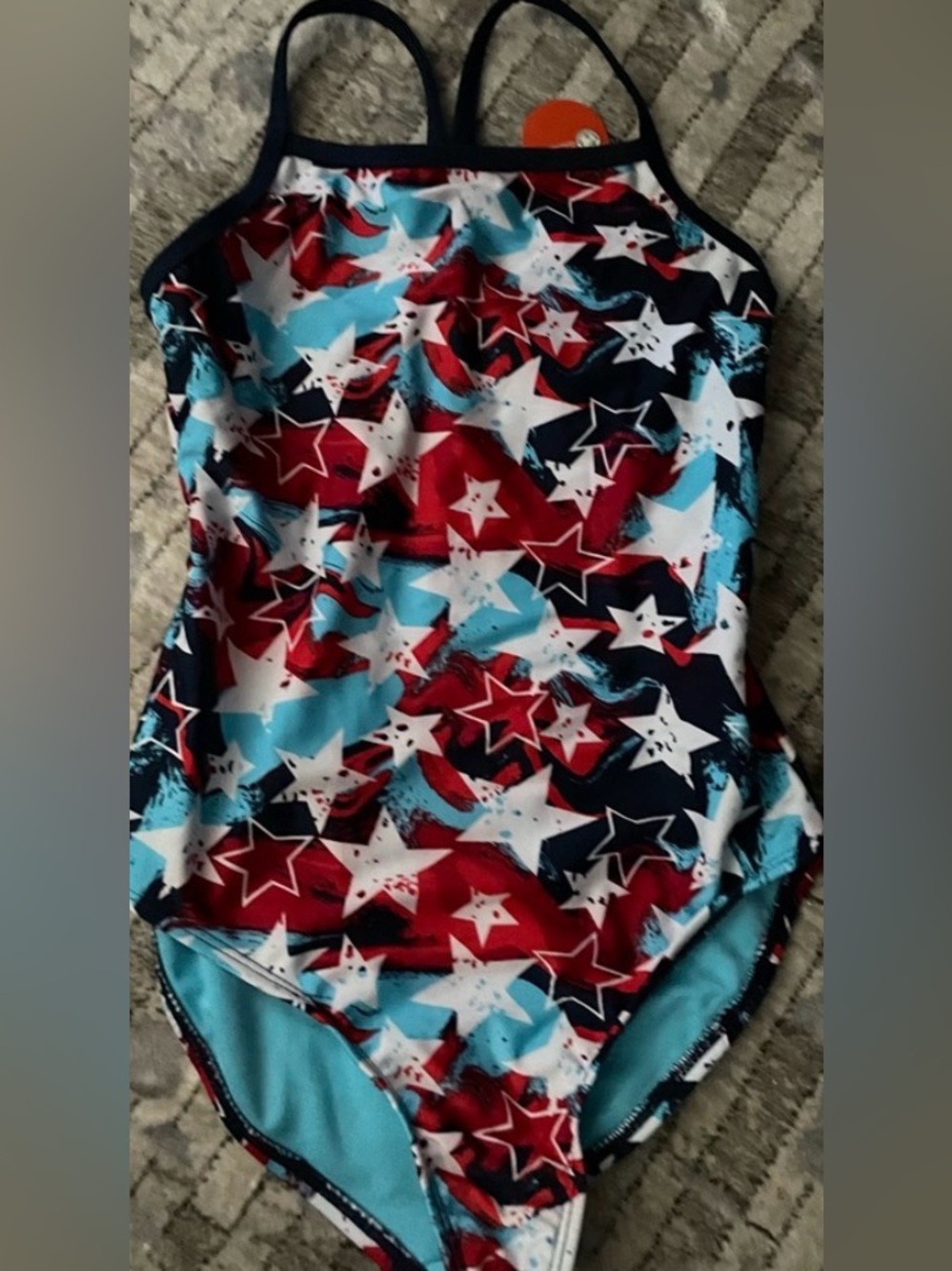 New Girls Patriotic Swimsuit One piece, Size Medium